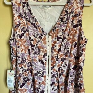 Idyllwind Women's Paisley Tank Top - Purple and Orange